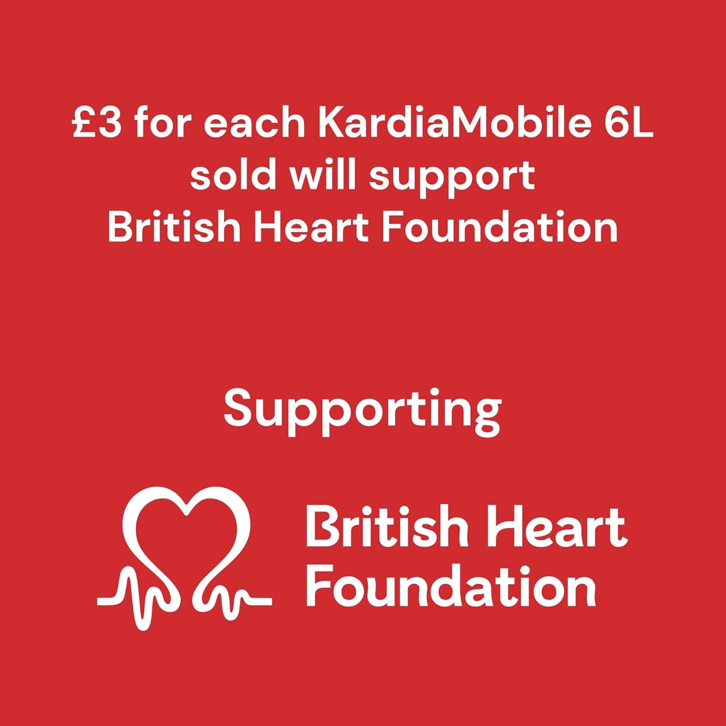Smart Portable 6-Lead Personal ECG Heart Rate Monitor - Detects Atrial Fibrillation, Trusted by the NHS, Results in 30 Seconds, Works with Most Smartphones, Supporting British Heart Foundation