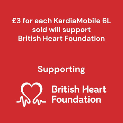 Smart Portable 6-Lead Personal ECG Heart Rate Monitor - Detects Atrial Fibrillation, Trusted by the NHS, Results in 30 Seconds, Works with Most Smartphones, Supporting British Heart Foundation