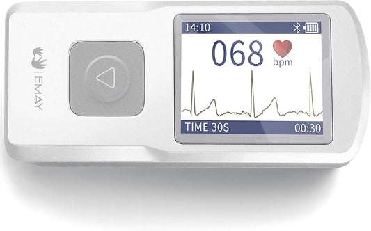 Portable ECG/EKG Monitor (Record ECG Without Smartphone) | Standalone Personal ECG Device with Screen & Data Storage | No Subscription Required