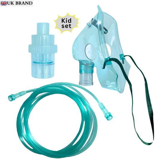 STAYPROTECH Nebuliser replacement accessories set for Kid's - Mask, Medicine chamber, 2.1m  nebuliser tubing.
