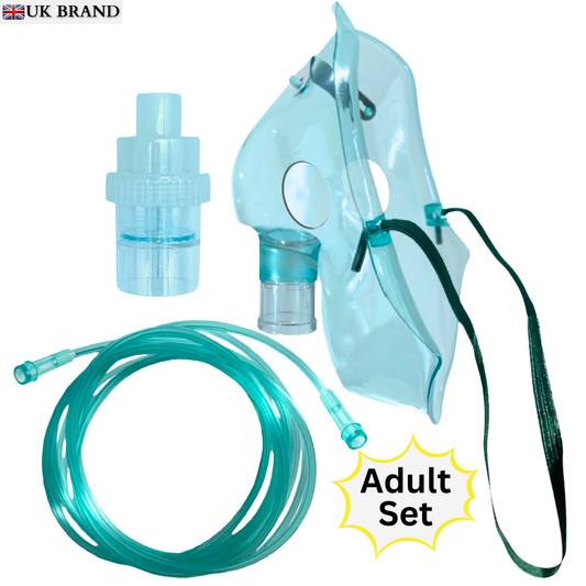 STAYPROTECH Nebuliser Replacement Accessory Set for Adults – Mask, Chamber & 2.1m Tubing – Universal Fit for Most Nebulisers.