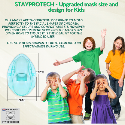 STAYPROTECH Nebuliser replacement accessories set for Kid's - Mask, Medicine chamber, 2.1m  nebuliser tubing.