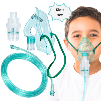 STAYPROTECH Nebuliser replacement accessories set for Kid's - Mask, Medicine chamber, 2.1m  nebuliser tubing.