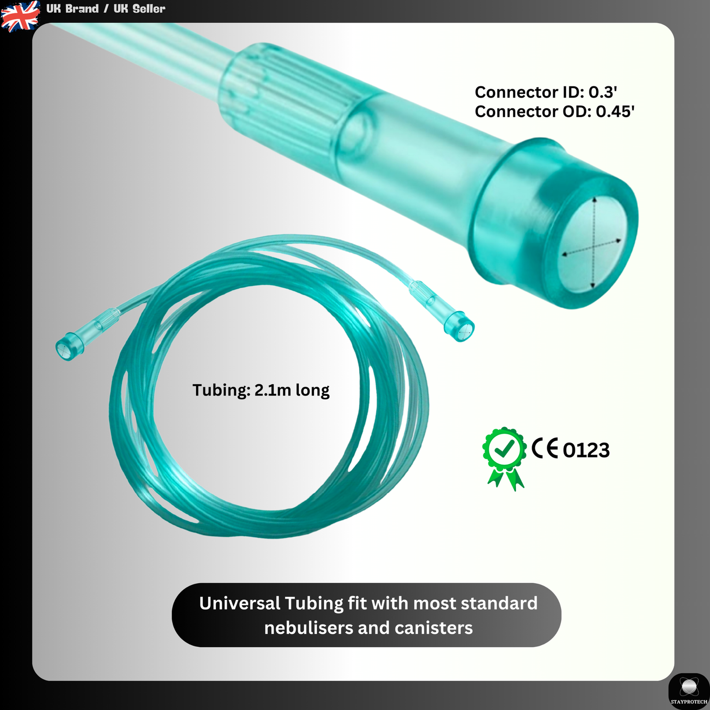 Nebuliser Replacement Set for Adult Respiratory Asthma Treatment – Includes Nebuliser Chamber, 2.1m Tubing and Mask, Universal Compatibility with most Nebuliser Machine for Adults.