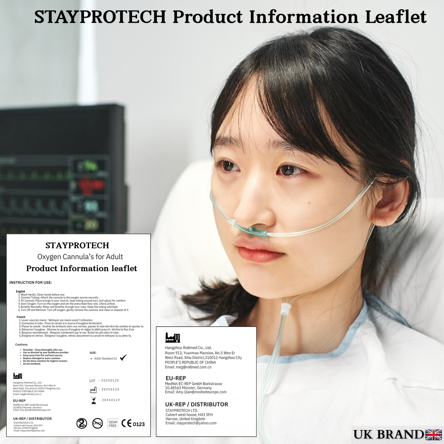 STAYPROTECH Oxygen Tubing Nasal Cannula 3PCS Green Medical Grade PVC, Kink Resistant Soft & Smooth Surface, Comfort & Convenient 2.6 m long for Long-Lasting wear.