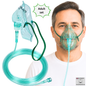 STAYPROTECH Oxygen Mask with 2.1m Tubing Medical Oxygen Mask for Adult. Enhances Oxygen Therapy at Home. Comfortable Fit, Adjustable Strap & Soft Medical Grade PVC.