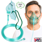 STAYPROTECH Oxygen Mask with 2.1m Tubing Medical Oxygen Mask for Adult. Enhances Oxygen Therapy at Home. Comfortable Fit, Adjustable Strap & Soft Medical Grade PVC.