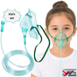 STAYPROTECH Oxygen Mask with 2.1m Tubing Medical Oxygen Mask for Kid’s. Enhances Oxygen Therapy at Home. Comfortable Fit, Adjustable Strap & Soft Medical Grade PVC.