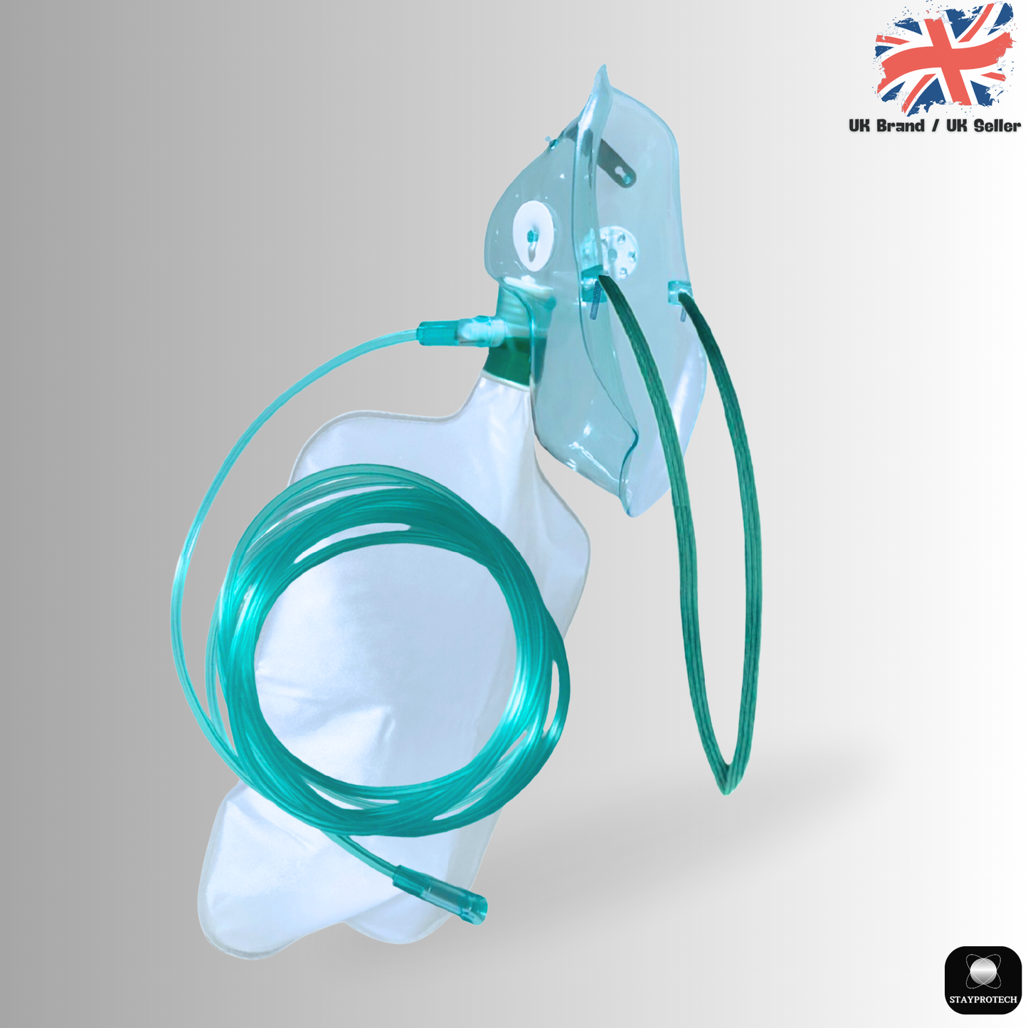 High Concentration Oxygen Mask with Reservoir Pouch and 2.1m Tubing – Oxygen Mask for Adult that requires Efficient Oxygen Therapy.