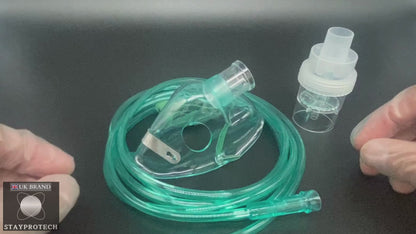 STAYPROTECH Nebuliser replacement accessories set for Kid's - Mask, Medicine chamber, 2.1m  nebuliser tubing.