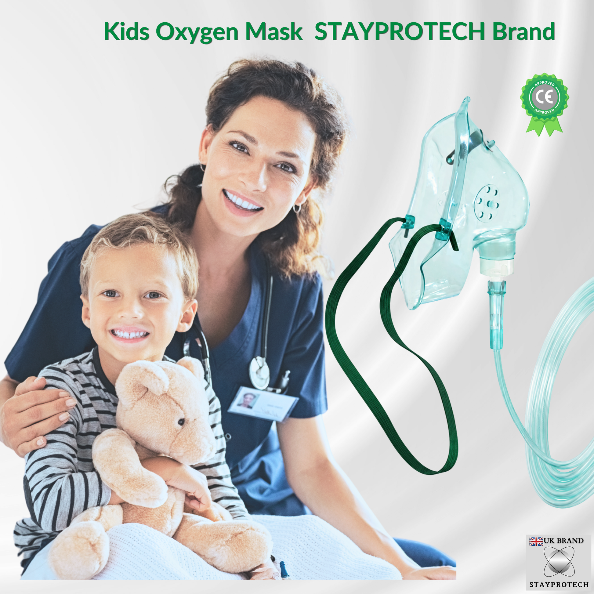 oxygen mask for kids, kids oxygen mask, kids oxygen mask with tubing, paediatric oxygen mask