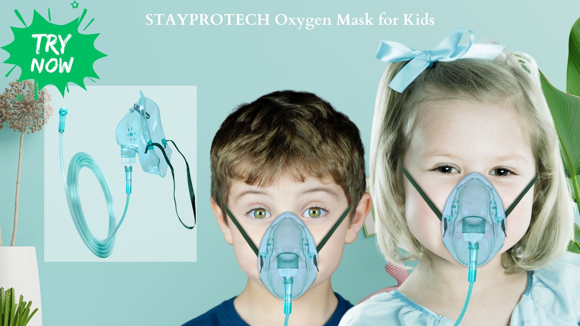 oxygen mask for kids, kids oxygen mask, kids oxygen mask with tubing, paediatric oxygen mask