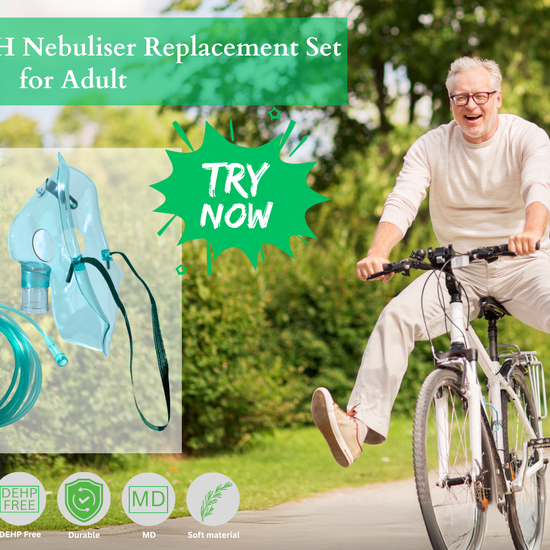 nebuliser replacement set for adult, nebuliser replacement accessory set for adult, nebuliser mask for adult, adult nebuliser mask