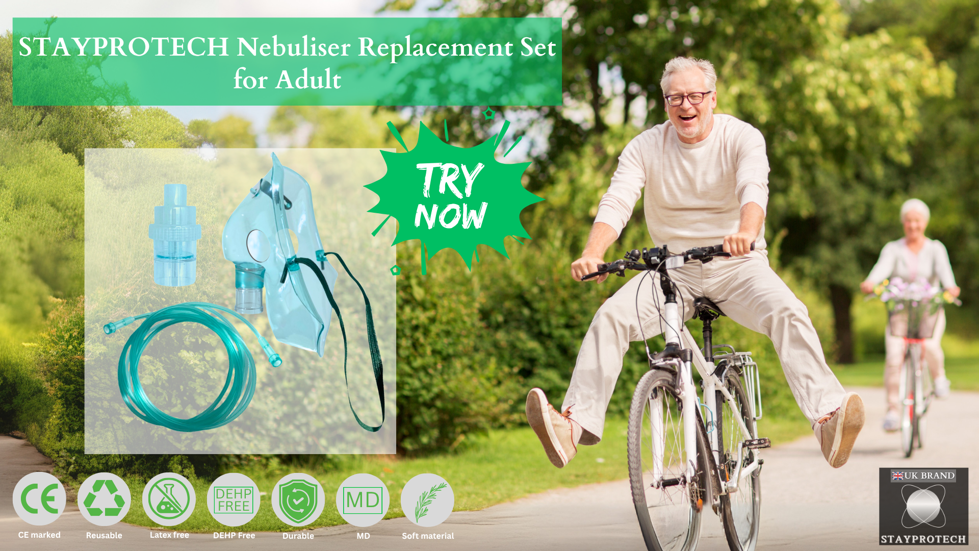 nebuliser replacement set for adult, nebuliser replacement accessory set for adult, nebuliser mask for adult, adult nebuliser mask