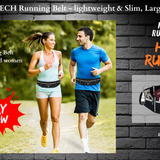 Running belt, Running belt for men, Running belt with phone pocket. reflective running belt