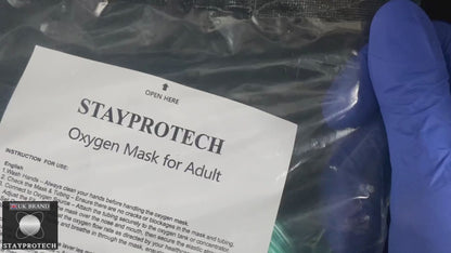 STAYPROTECH Oxygen Mask with 2.1m Tubing Medical Oxygen Mask for Adult. Enhances Oxygen Therapy at Home. Comfortable Fit, Adjustable Strap & Soft Medical Grade PVC.