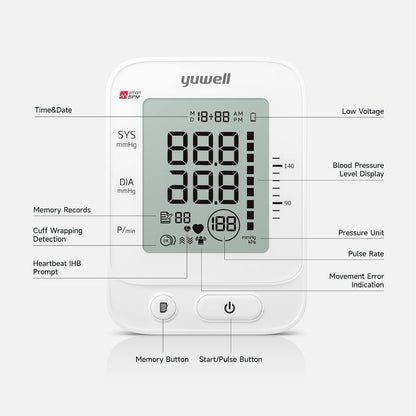 Automatic Blood Pressure Monitor Digital Large Display Portable Extra Large Cuff Reliable Fast Results