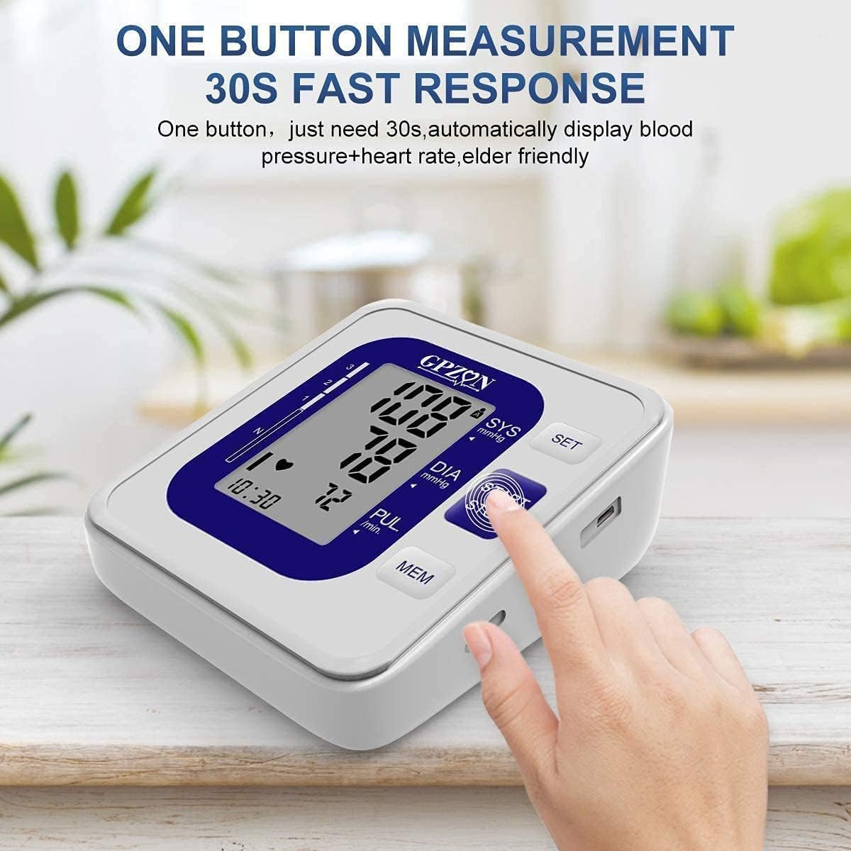 Automatic Blood Pressure Monitor Digital Large Display Extra Large Cuff Reliable Fast Results CE Approved