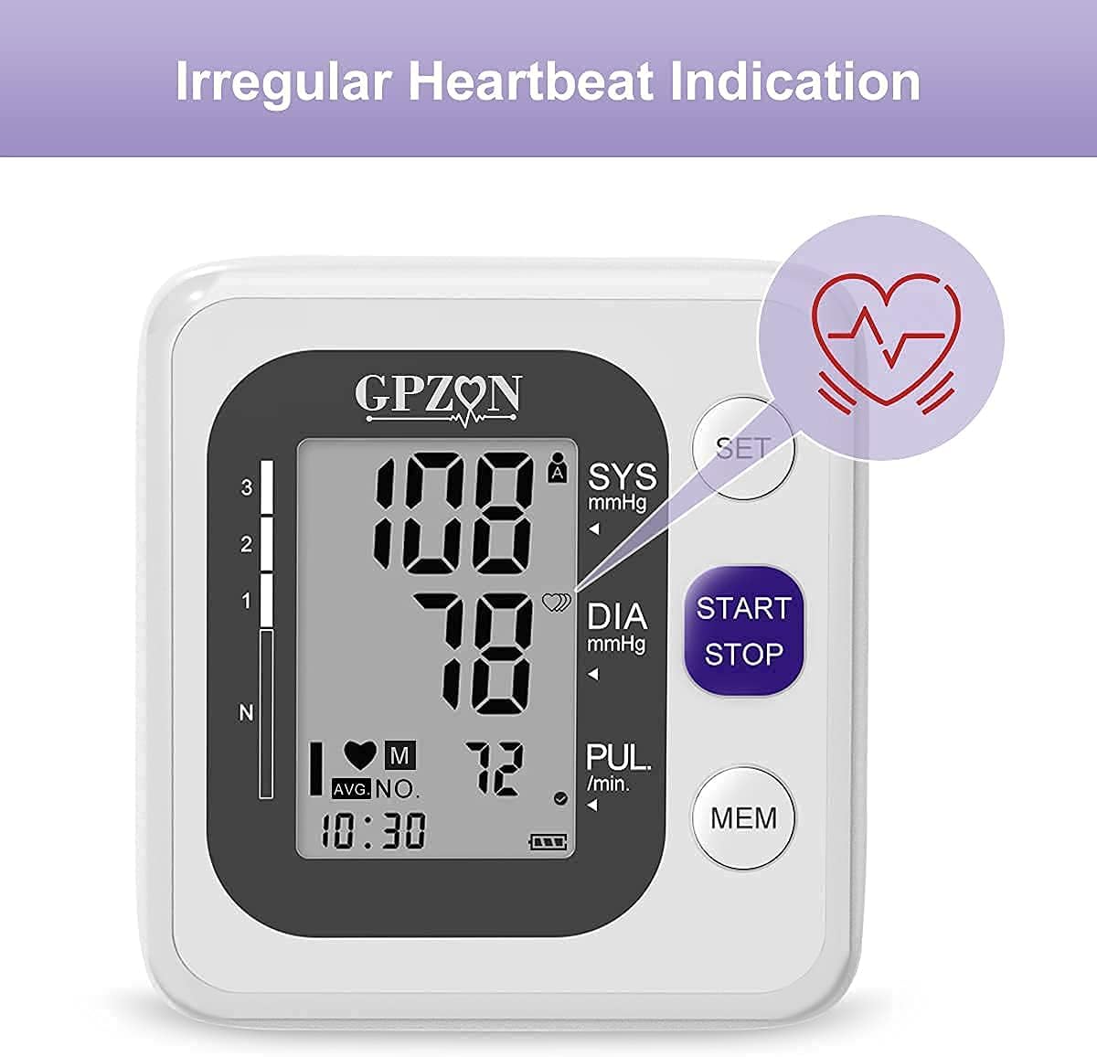 Automatic Blood Pressure Monitor Digital Large Display Extra Large Cuff Reliable Fast Results CE Approved