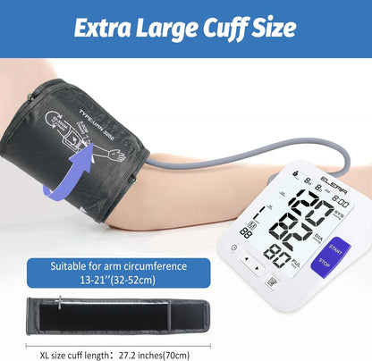 Automatic Blood Pressure Monitor Digital Large Display Extra Large Cuff Pulse/HR Detection Reliable Fast Results